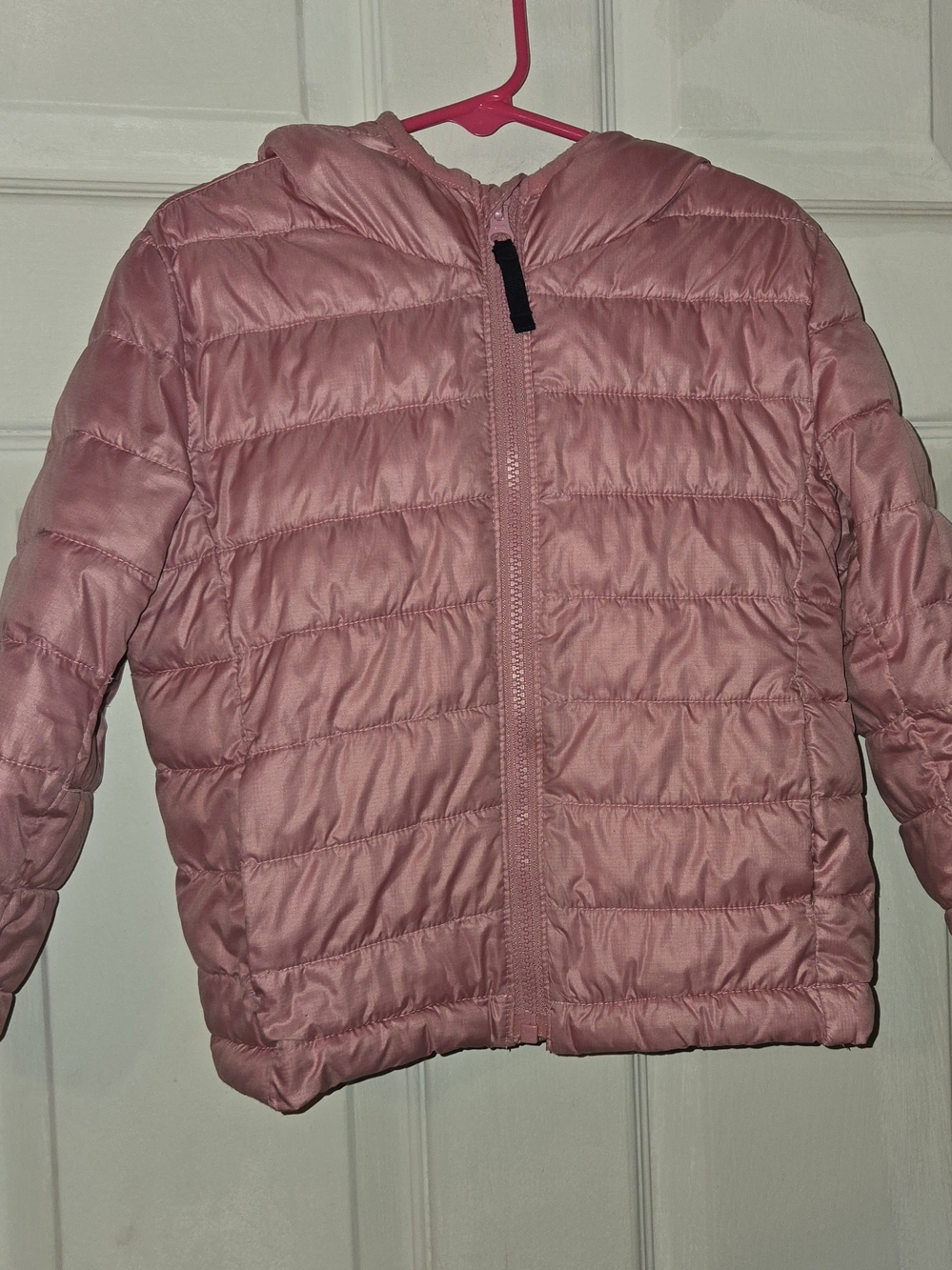Primary Pink Hooded Quilted Puffer Jacket for Kids SZ 3T